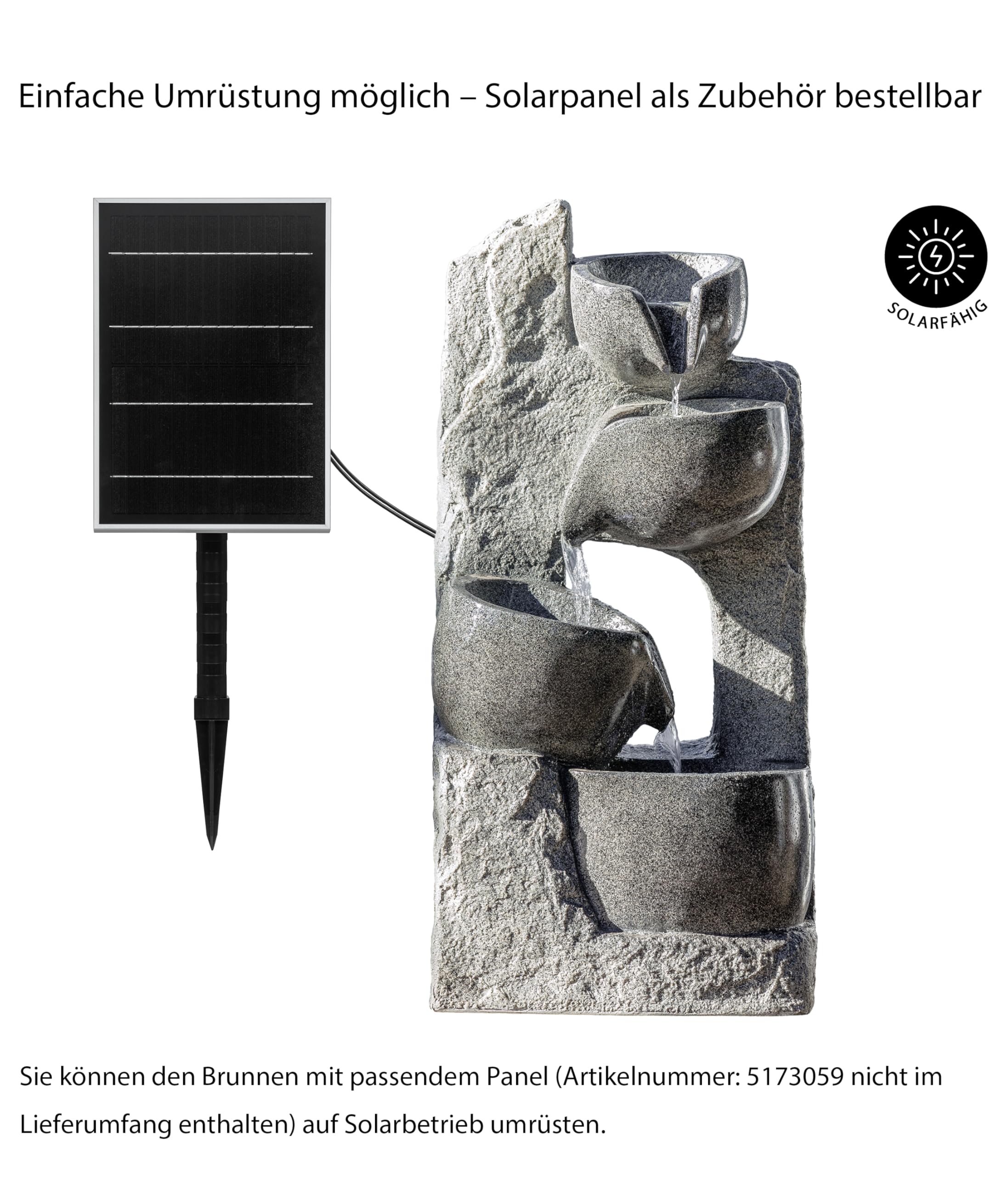 dehner-circ-gartenbrunnen-led-polyresin-grau-mit-pumpe image 2