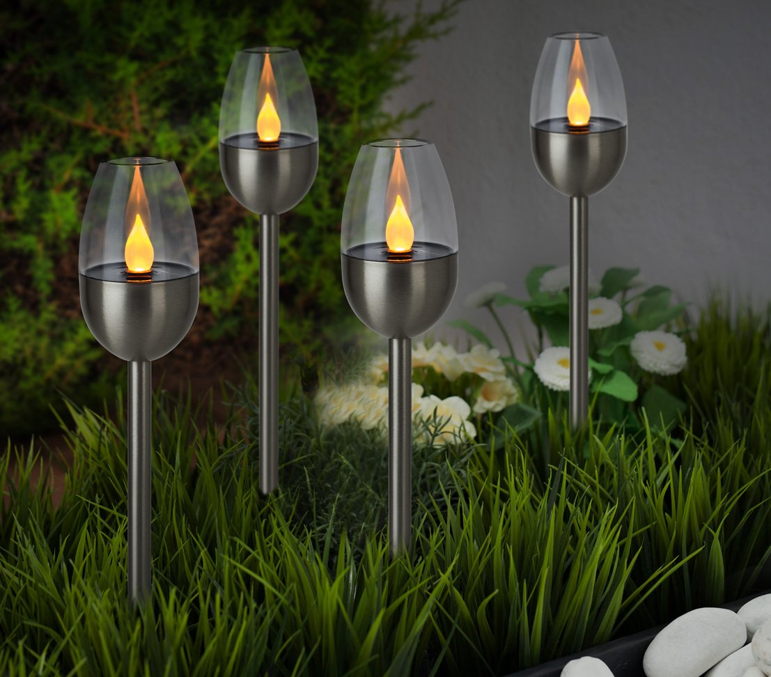 dehner-solarleuchte-flame-led-silber-4er-set-41-7-cm image 5