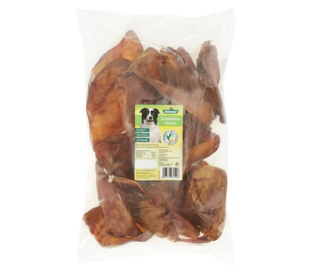 dehner-schweineohren-hundesnack-20-st-ck-zahnpflege image 1