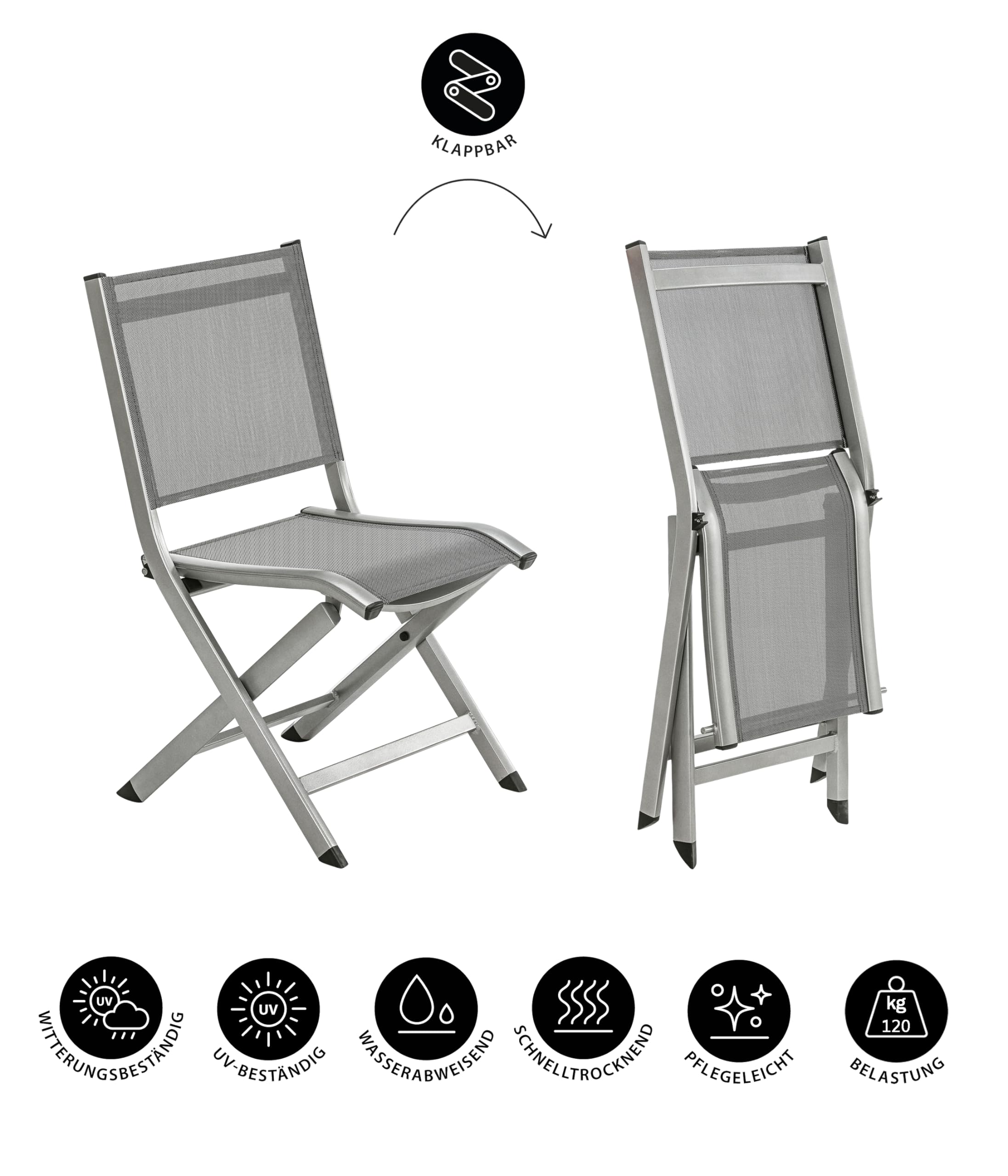 dehner-chicago-klappstuhl-grau-textilene-120-kg image 6
