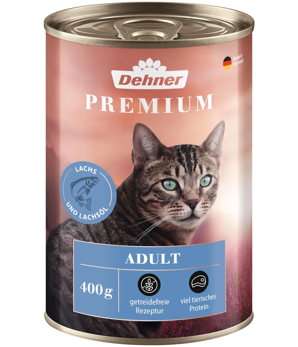 dehner-premium-adult-katzen-nassfutter-lachs-6x400-g image 1