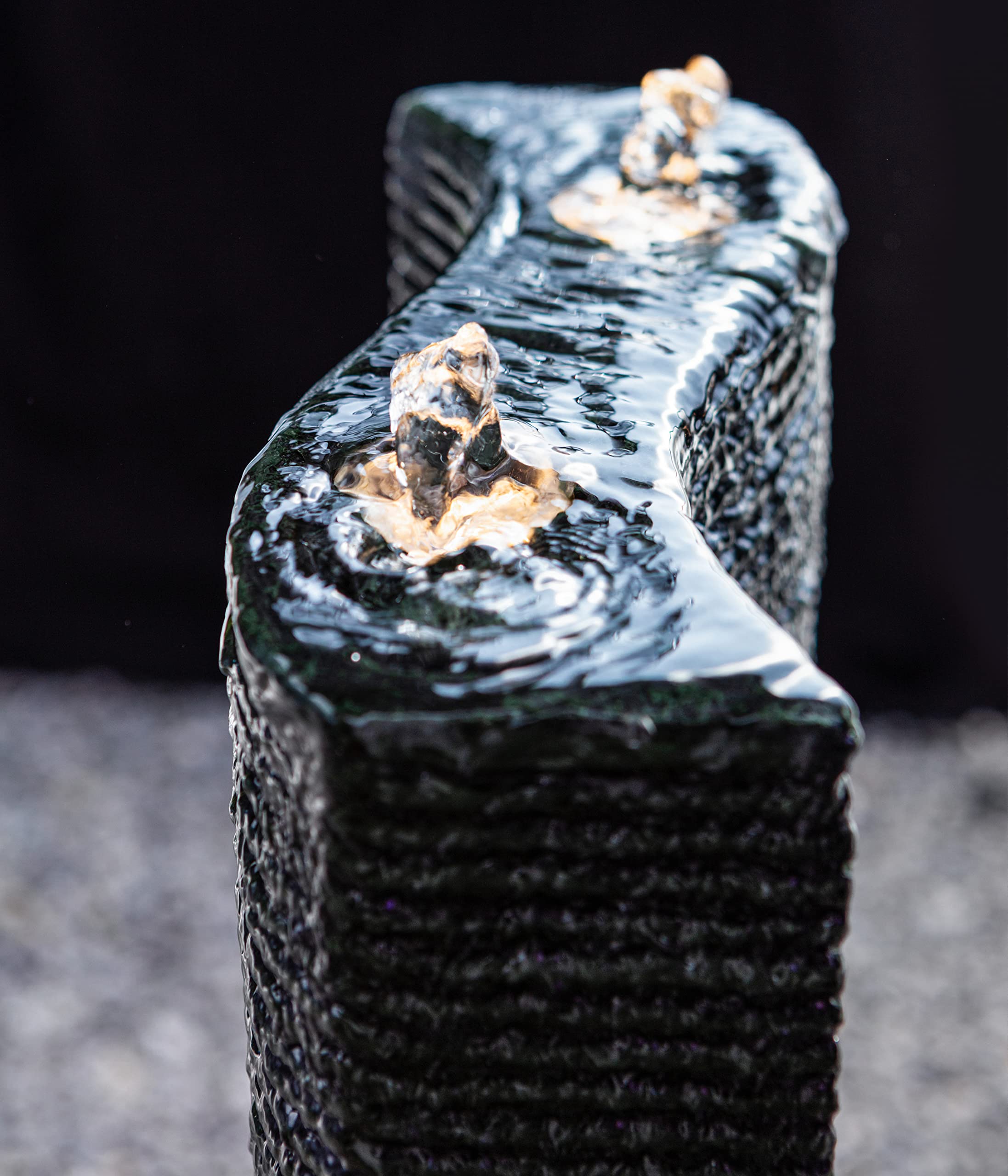 dehner-muro-gartenbrunnen-led-dunkelgrau-polyresin image 6