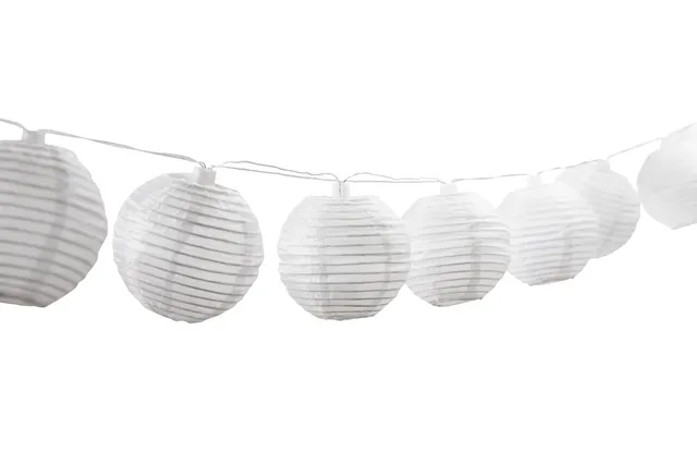 dehner-solar-lichterkette-lampion-240-cm-lampionkette-wei image 1