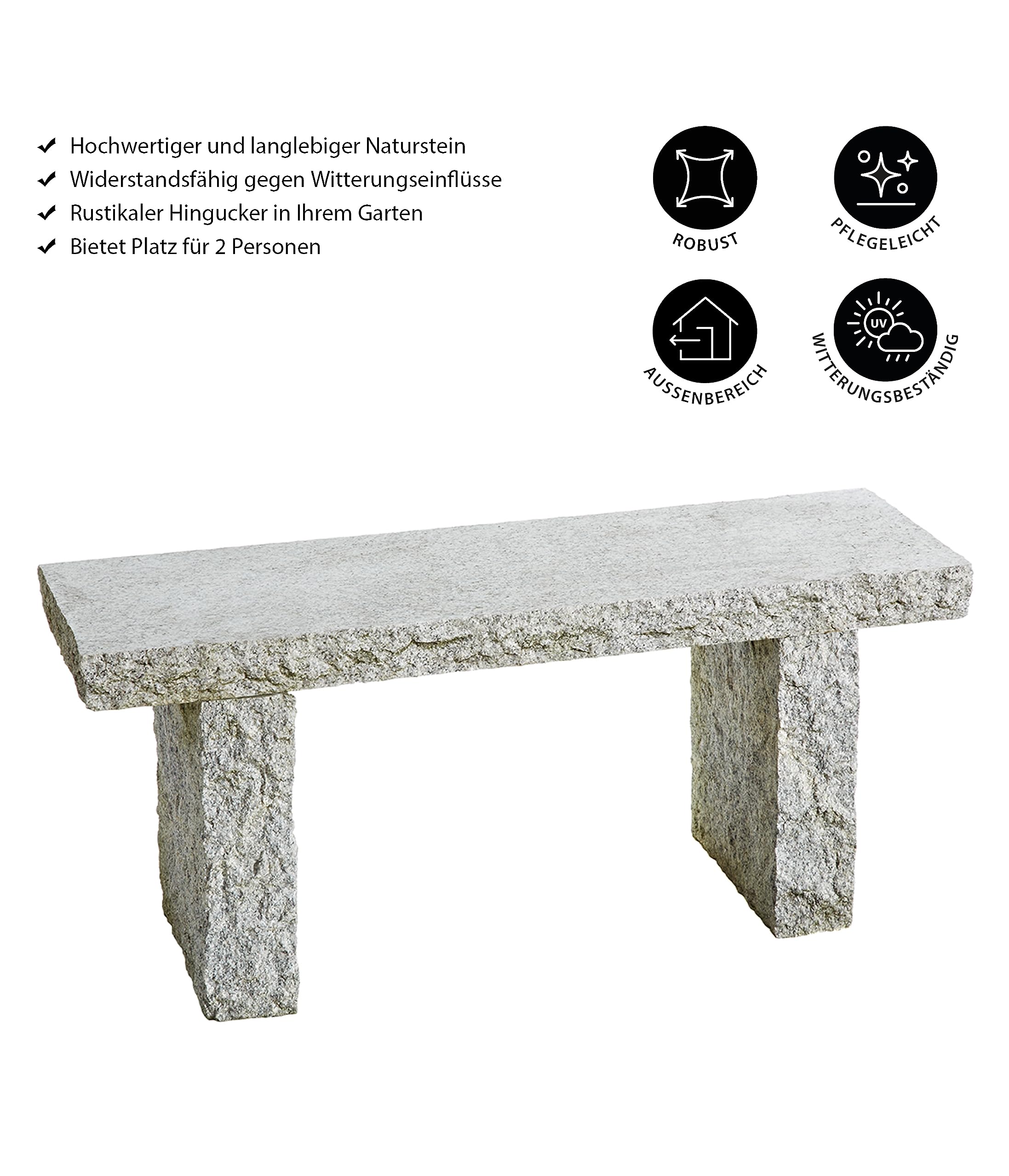 dehner-gartenbank-granit-grau-2-sitzer-100x30x44cm image 4