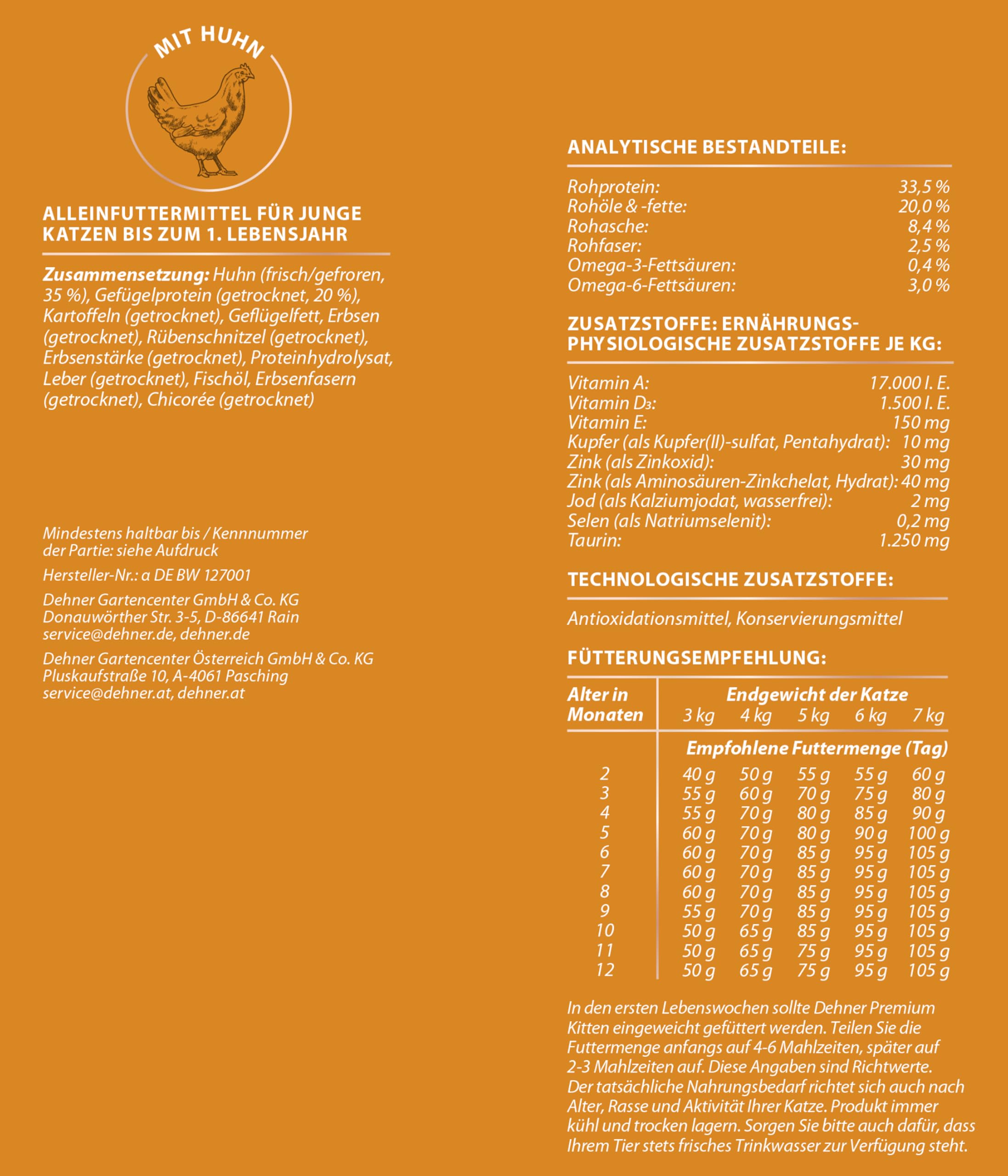 dehner-premium-kitten-huhn-trockenfutter-2-kg-getreidefrei image 4