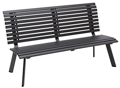 dehner-london-gartenbank-2-sitzer-aluminium-grau-150-cm image 6