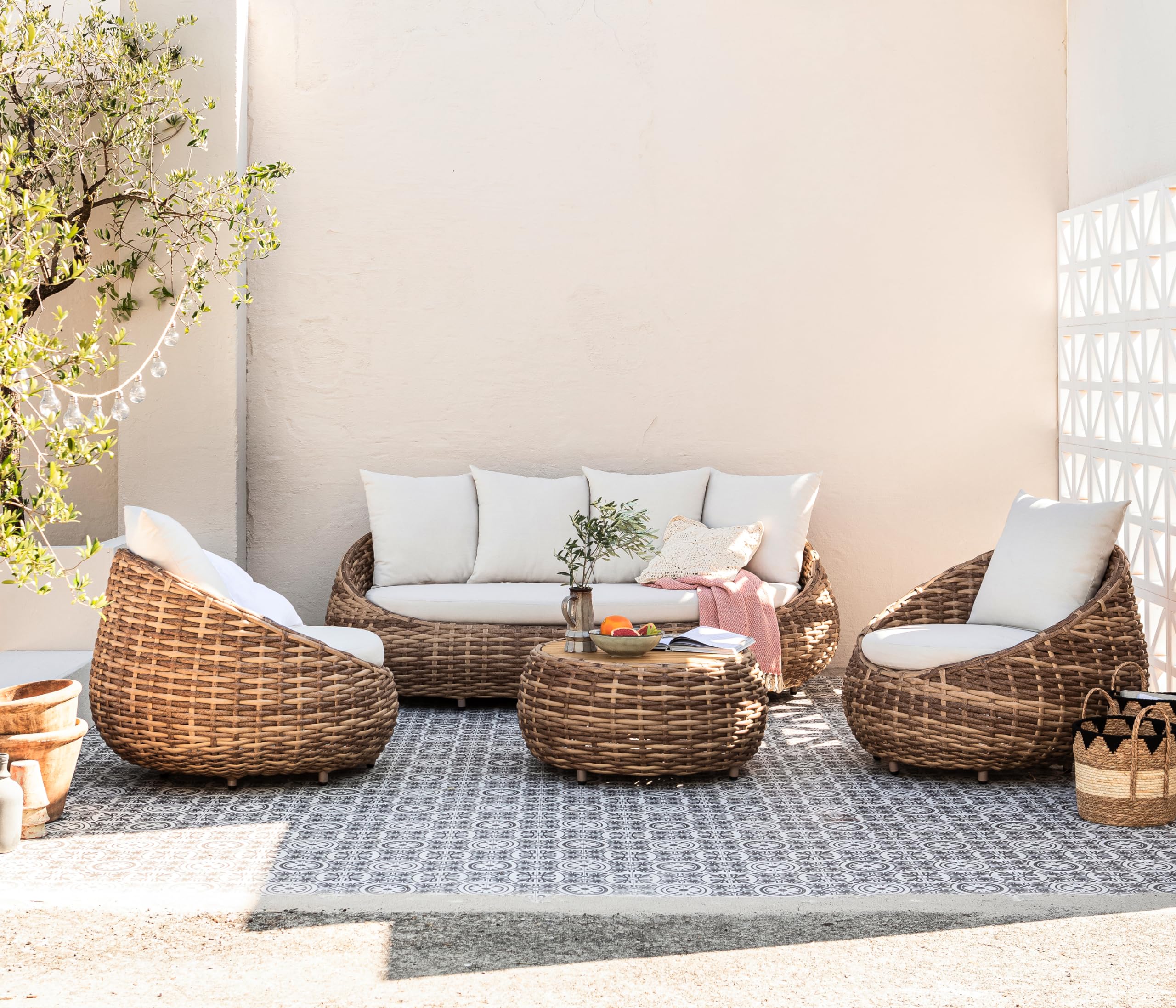 dehner-tulum-sessel-geflecht-braun-wei-97cm image 7