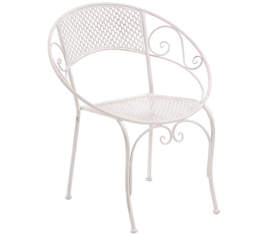 dehner-provence-stylo-gartenstuhl-metall-wei image 1
