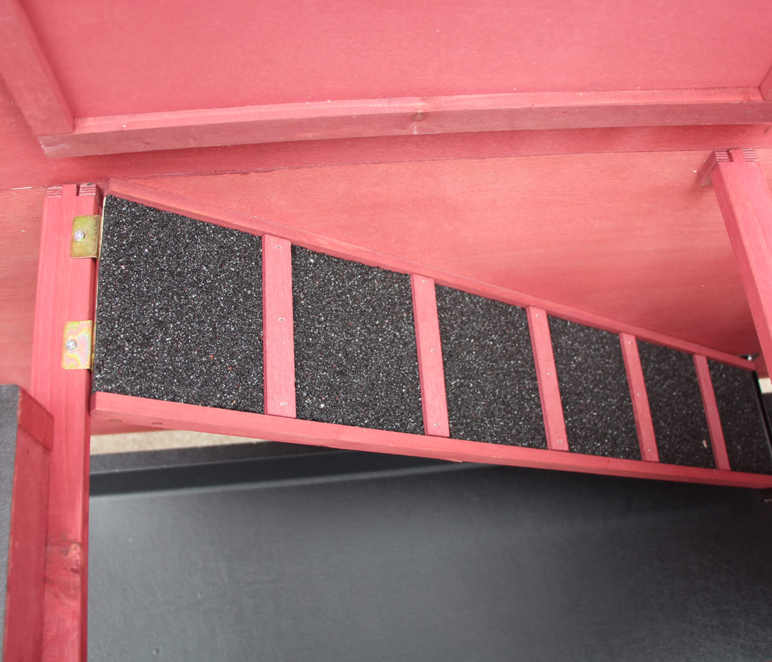 dehner-landhaus-kaninchenstall-rot-wei-116x57x114-cm image 6