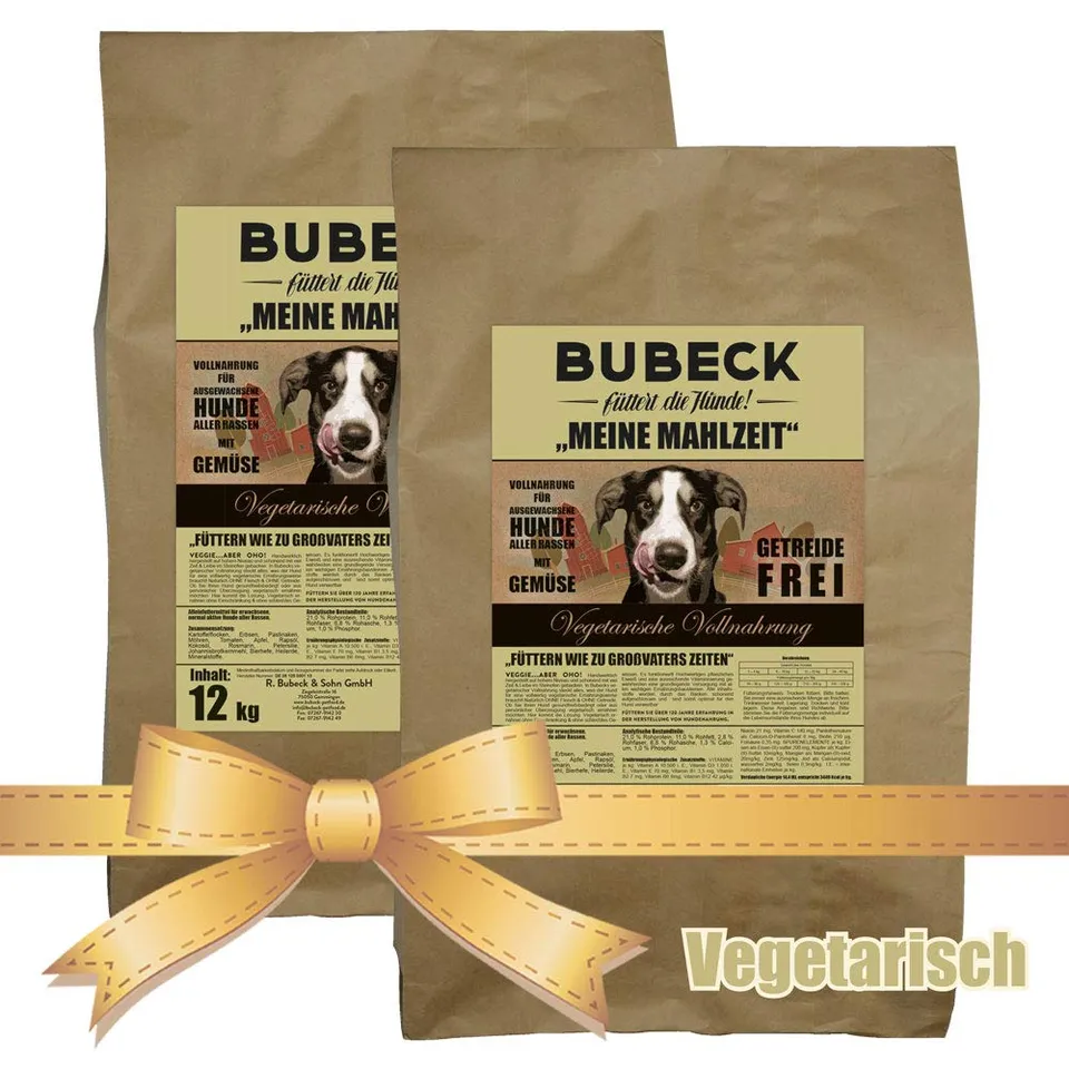 bubeck-trockenfutter-vegetarisch-apfel-2x12kg-getreidefrei image 1
