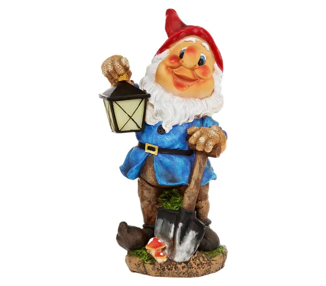 dehner-gartenzwerg-dekofigur-solarlicht-42cm-polyresin image 1