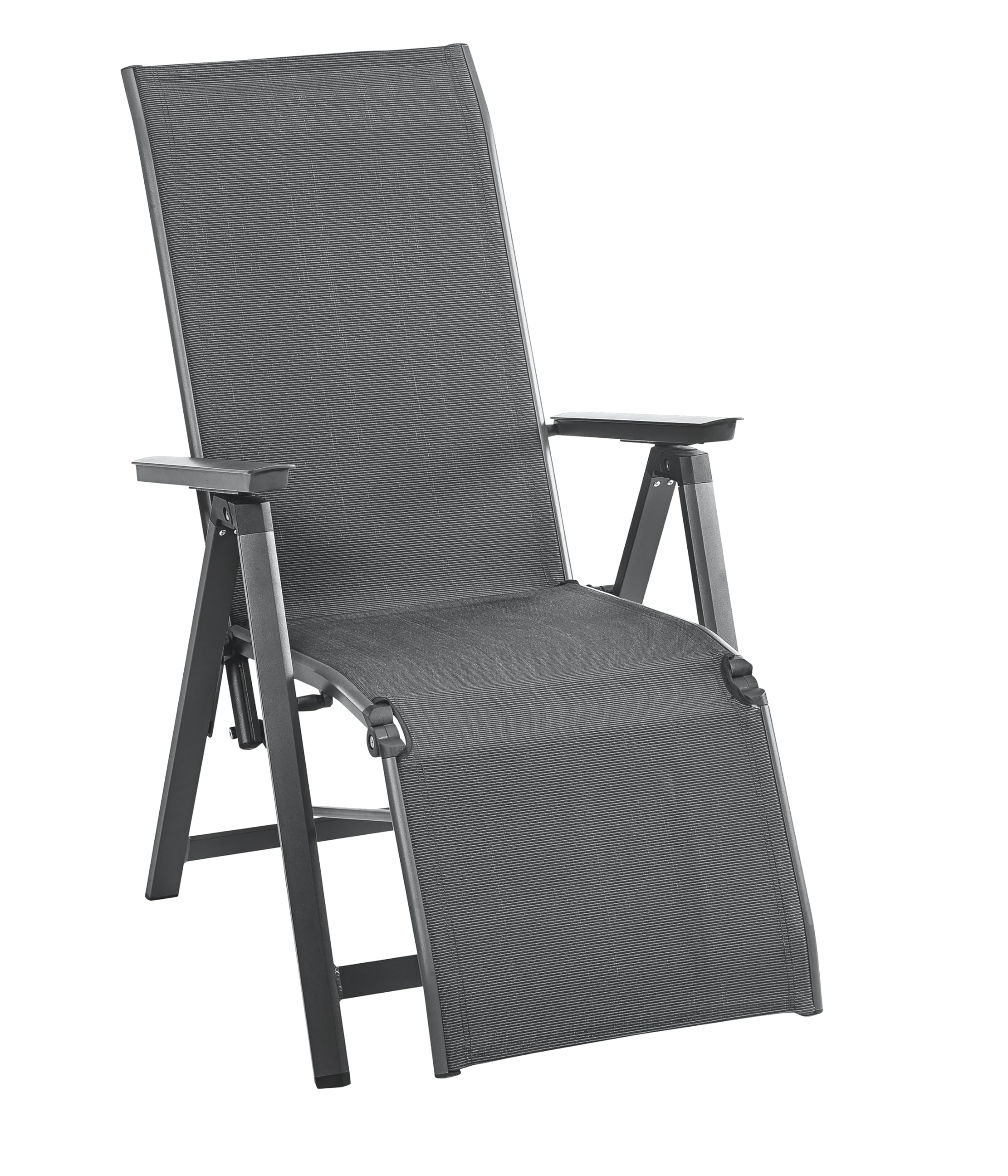 dehner-relaxsessel-cleveland-aluminium-grau-verstellbar image 1