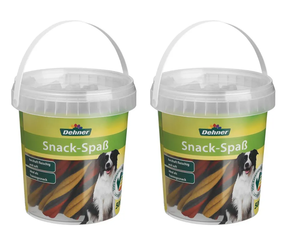 dehner-snack-spa-sticks-hundesnack-eimer-2x500-g-soft image 1