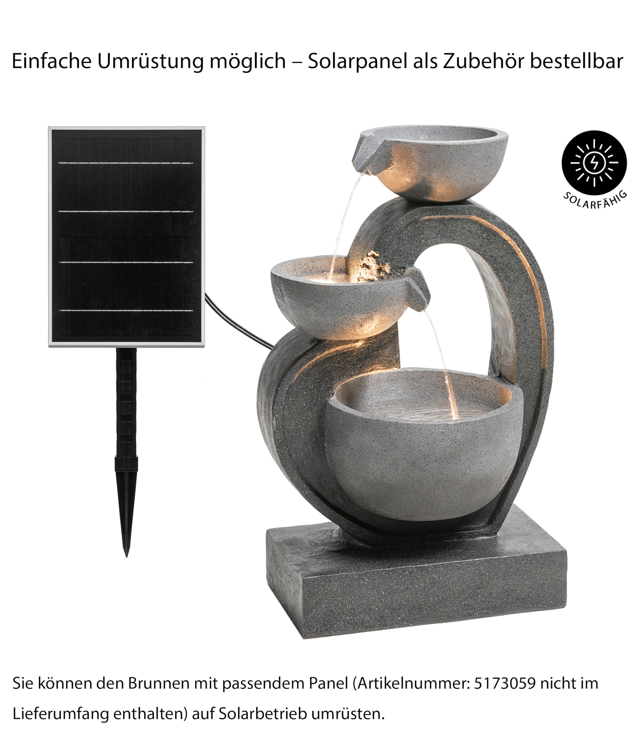 dehner-gartenbrunnen-heart-led-polyresin-grau image 3