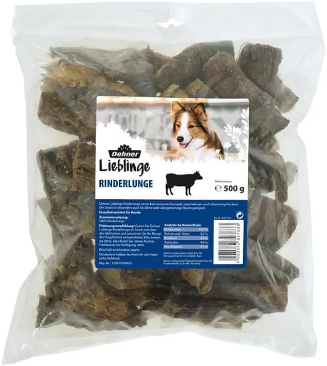 dehner-lieblinge-rinderlunge-hundesnack-500-g-f-r-senioren image 1