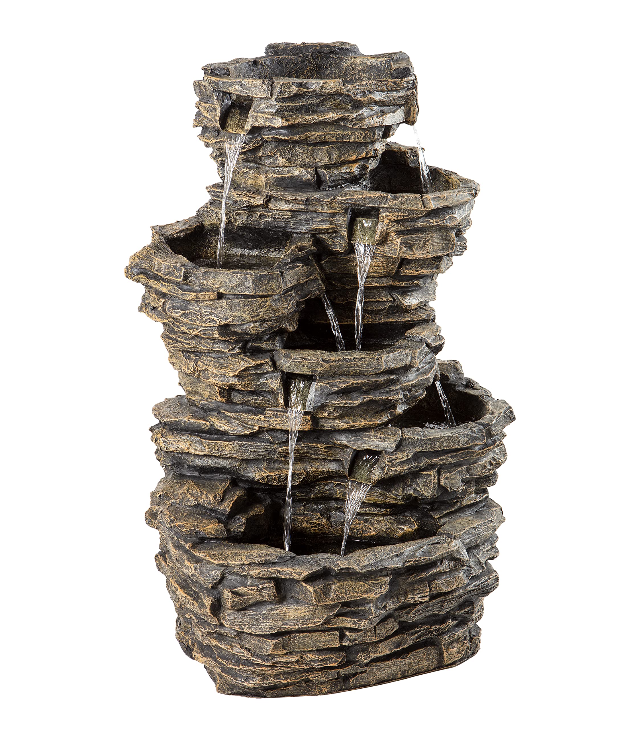 dehner-gartenbrunnen-largo-led-steinoptik-98-cm-30-l-braun image 1