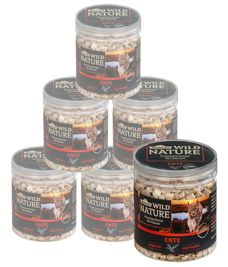 dehner-wild-nature-katzensnack-ente-120-g-gefriergetrocknet image 1