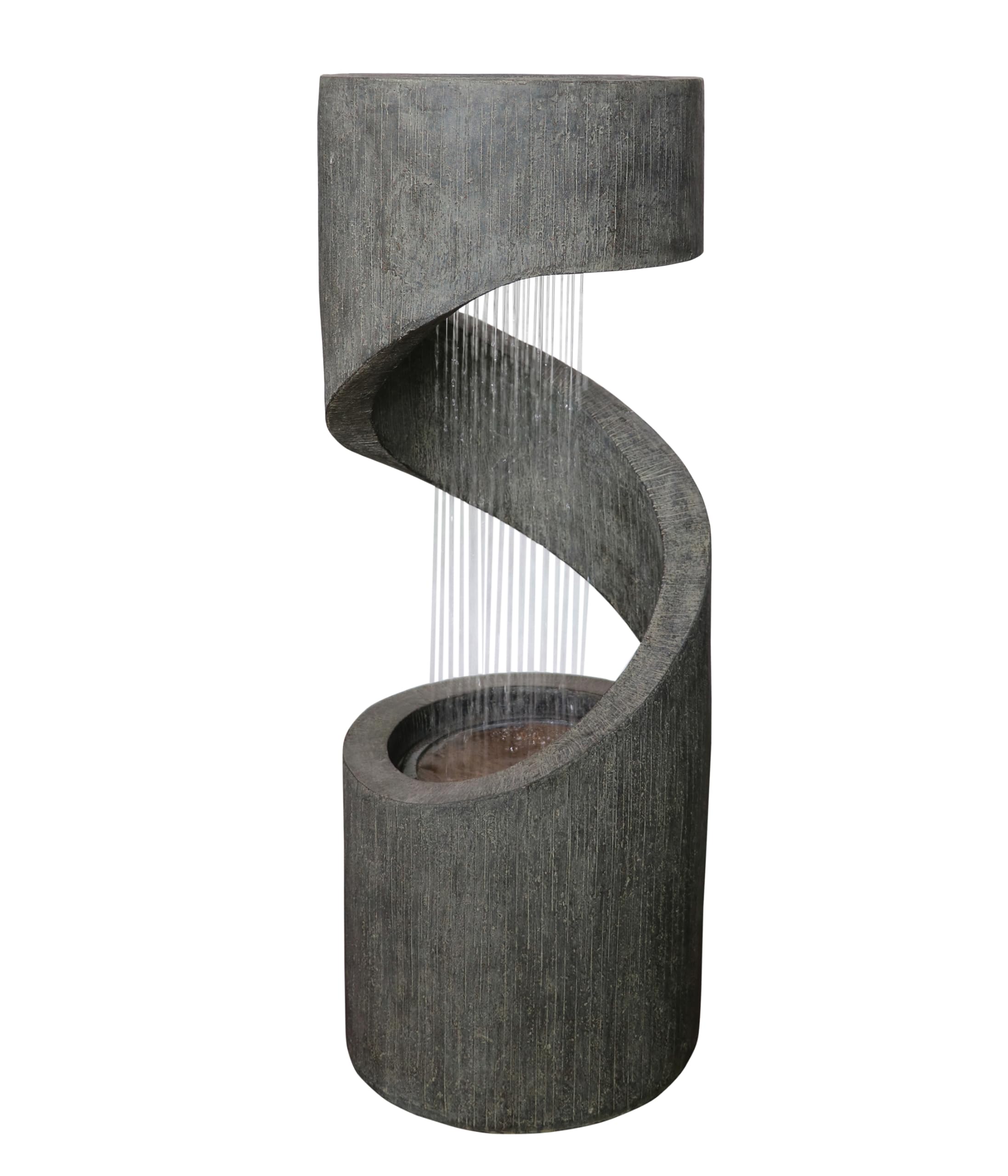 dehner-gartenbrunnen-ronda-solarbrunnen-led-polyresin-grau image 2