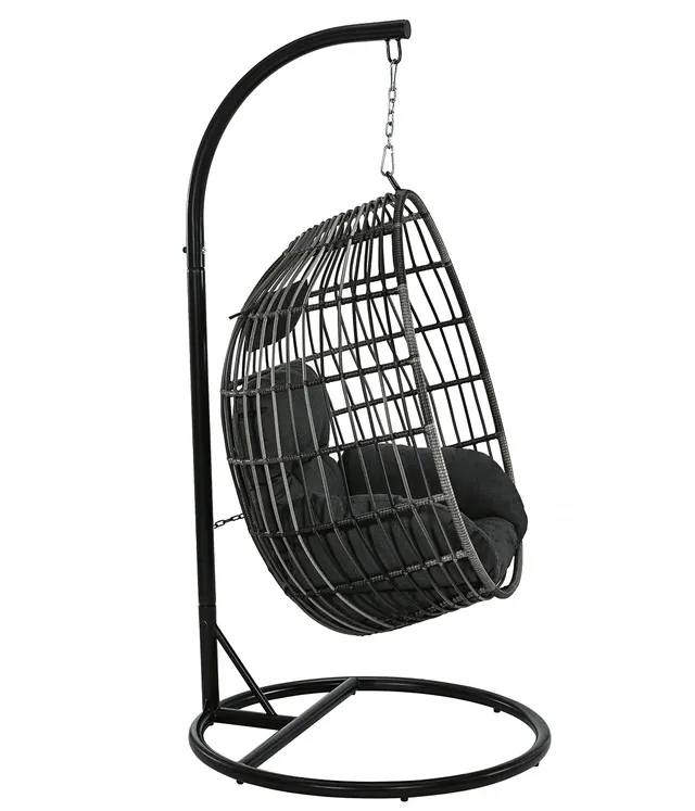 dehner-h-ngesessel-maui-mit-gestell-stahl-grau-inkl-kissen-150-kg image 1