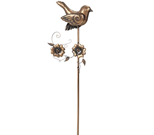 dehner-gartenstab-vogel-5-st-ck-bronze-metall-gartendeko image 4