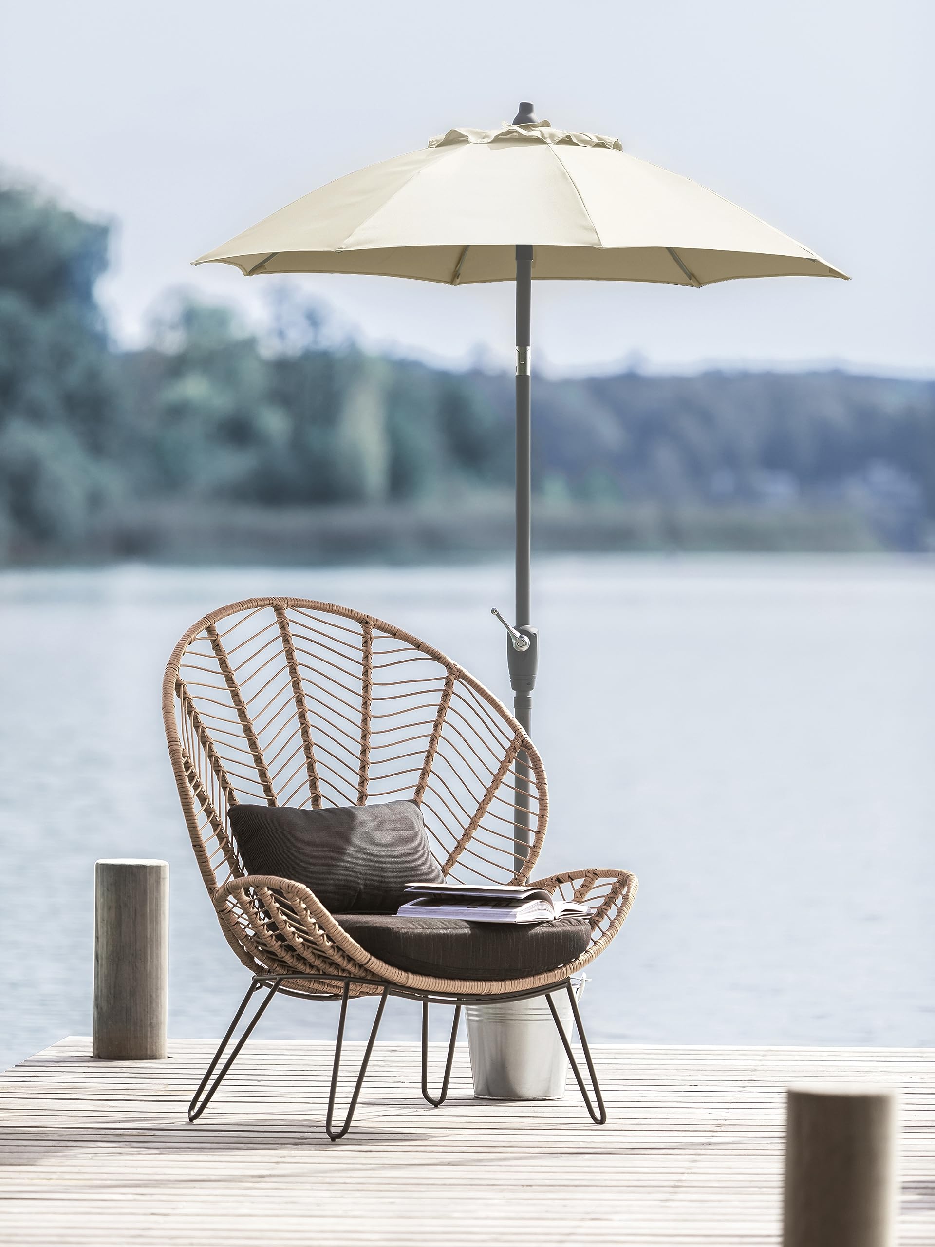 dehner-vido-sonnenschirm-150-cm-creme-aluminium image 8
