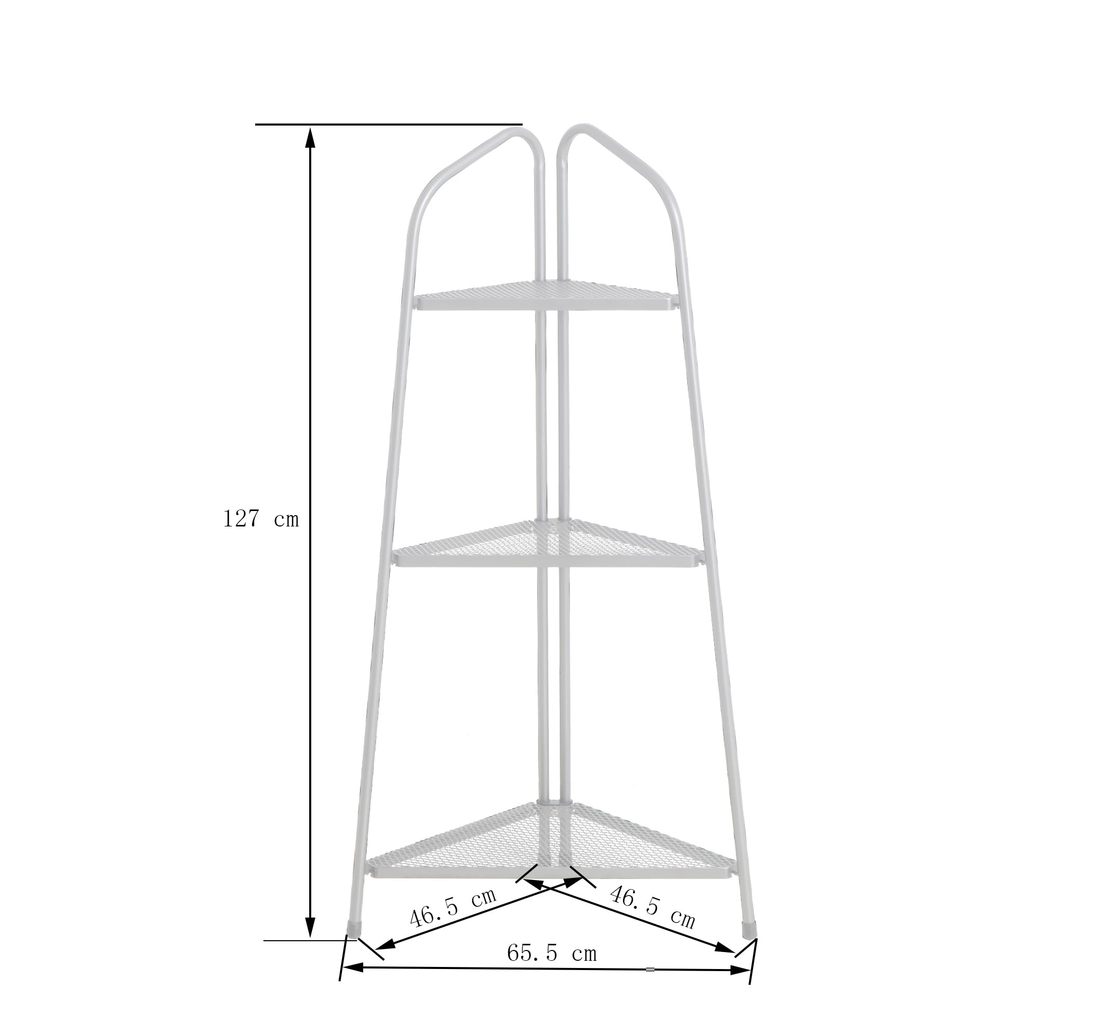 dehner-savoy-eckregal-metall-dunkelgrau-127-cm image 2