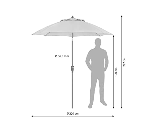 dehner-sonnenschirm-kos-rund-220-cm-beige-schirm image 8