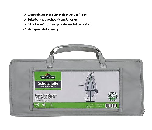 dehner-schutzh-lle-ampelschirm-240x60-polyester-grau image 5