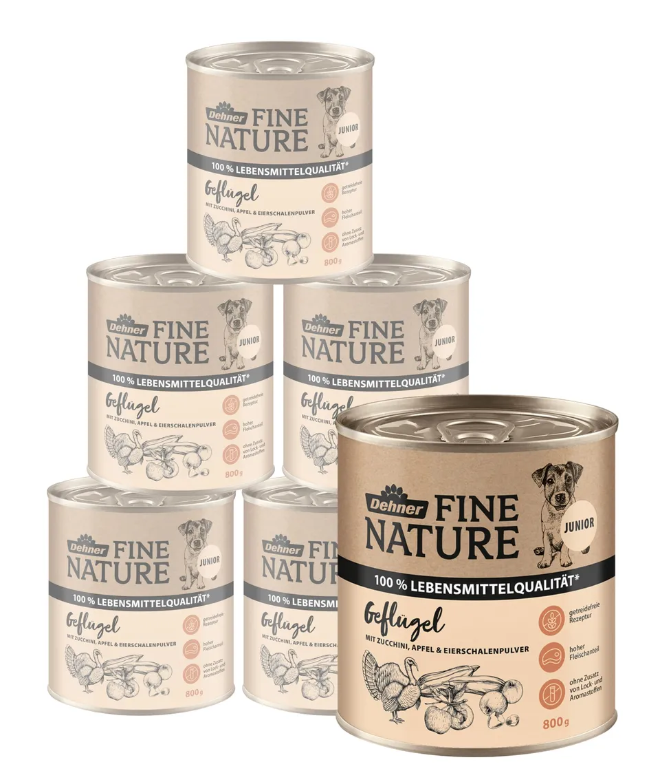 dehner-fine-nature-hundefutter-gefl-gel-6x800-g image 1