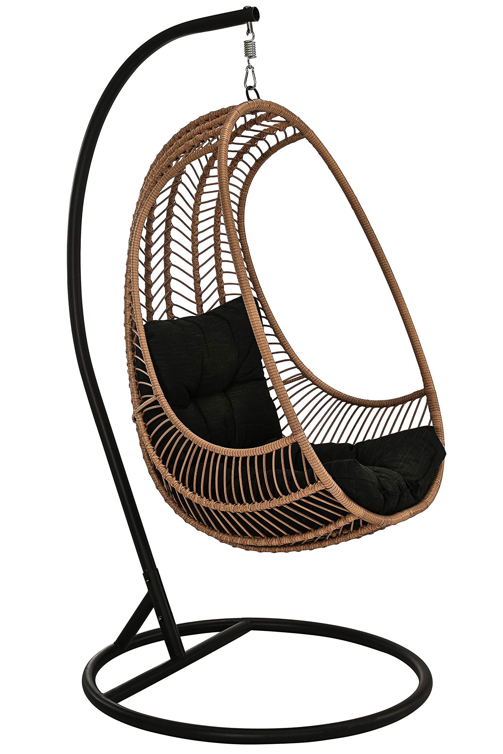 dehner-venezia-h-ngesessel-h-ngestuhl-schwarz-beige-stahl image 1