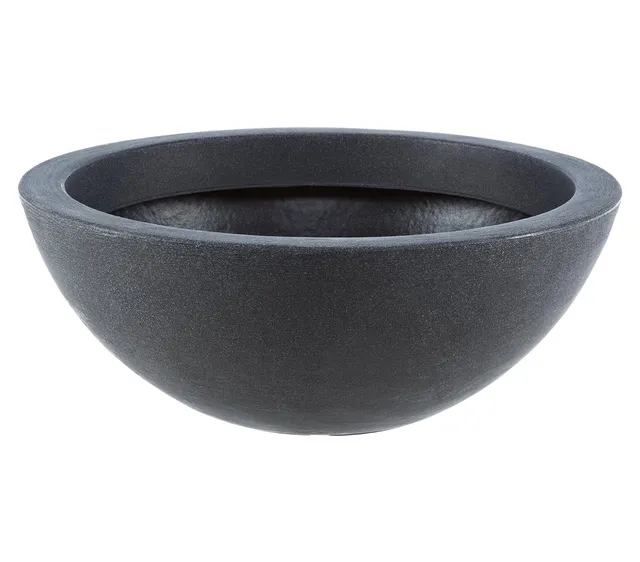 dehner-kugelschale-52-cm-pflanzschale-anthrazit-kunststoff image 1