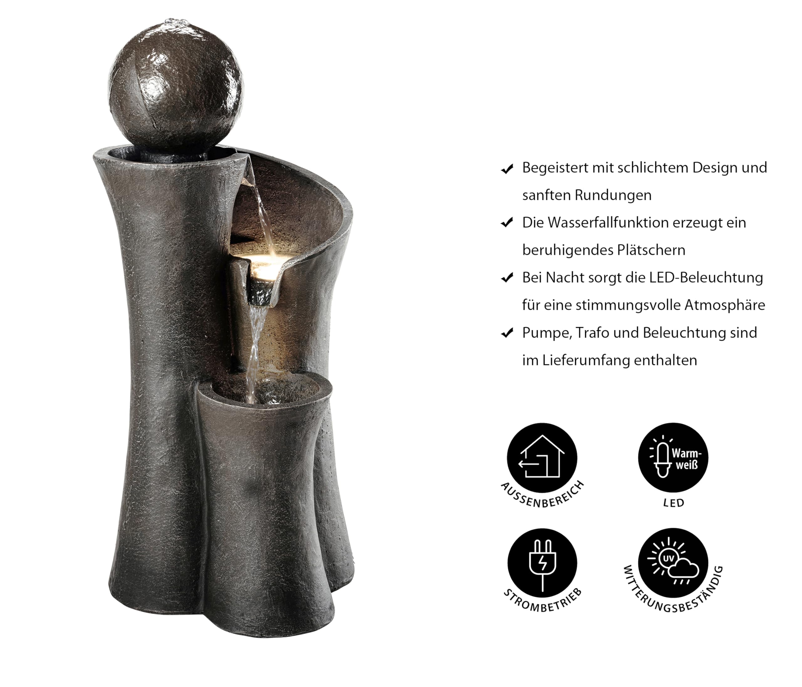 dehner-gartenbrunnen-acapulco-led-polyresin-grau-braun image 3