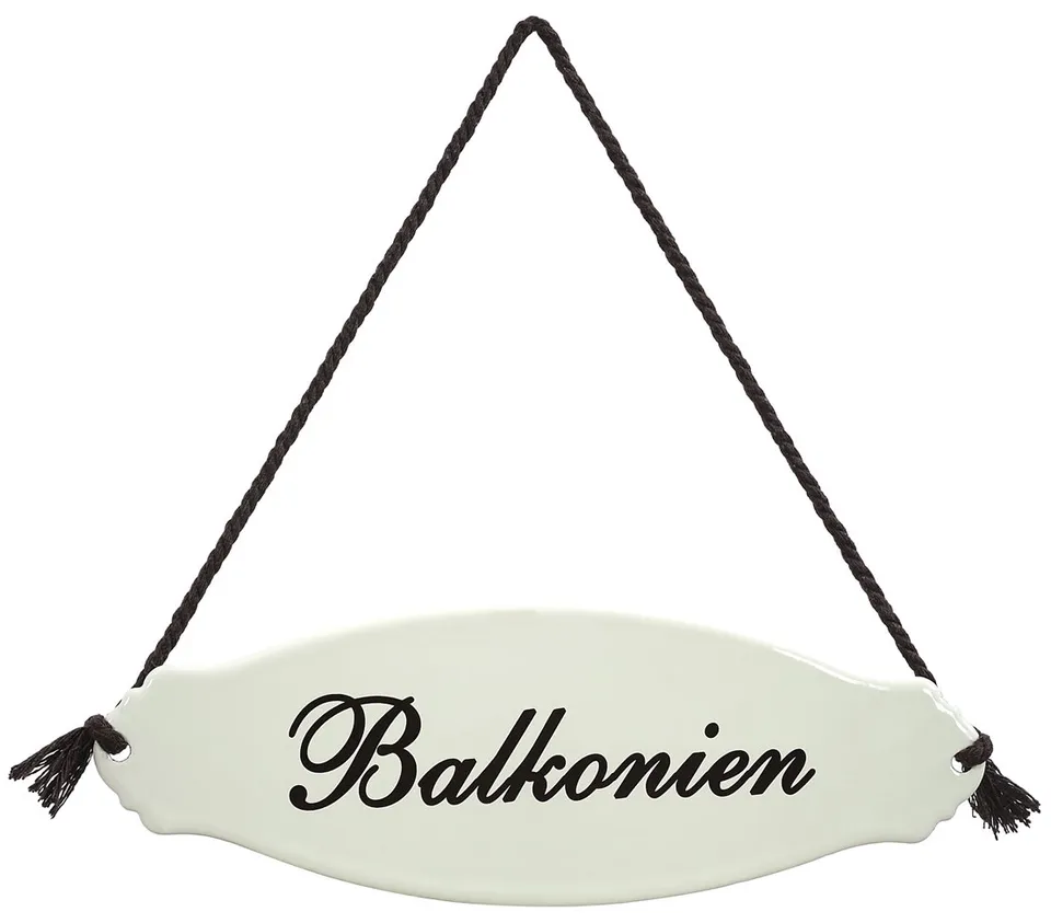 dehner-balkonien-gartenschild-stahl-wei-emaille-30-5-cm image 1