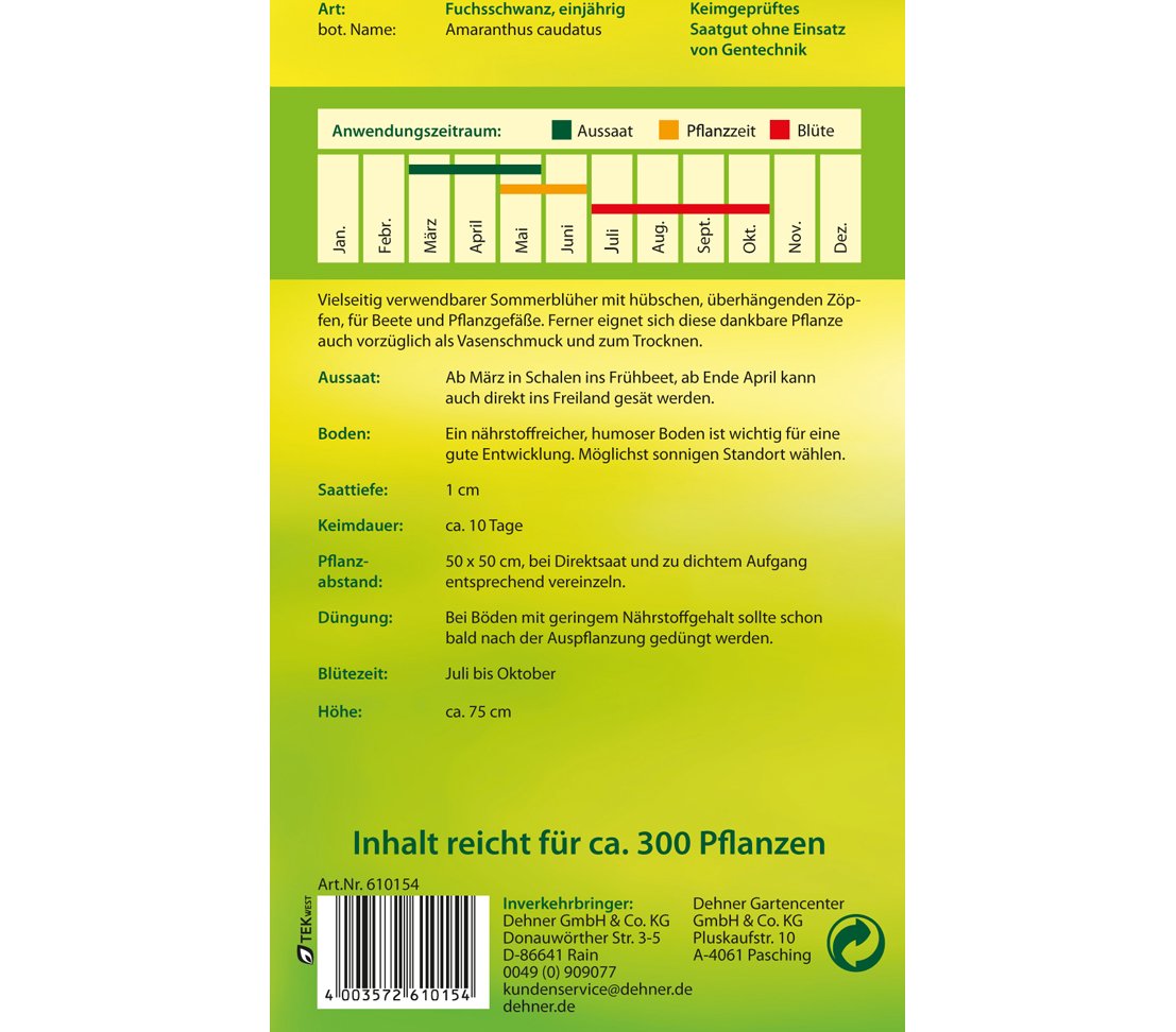 dehner-blumen-saatgut-fuchsschwanz-5er-pack-sommerbl-her-einj-hrig image 2
