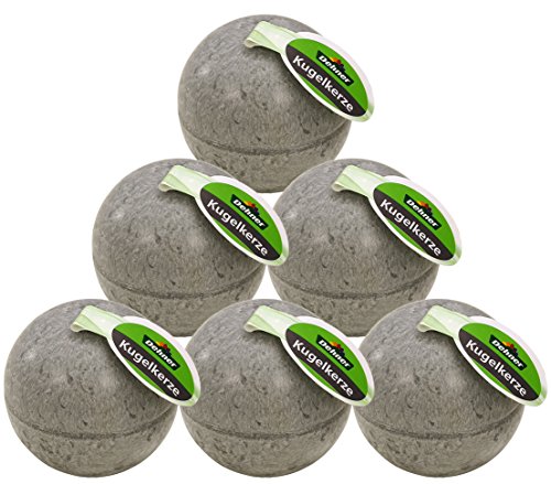 dehner-kugelkerze-8-cm-kerze-grau-6er-set-stearin-rustikal image 3