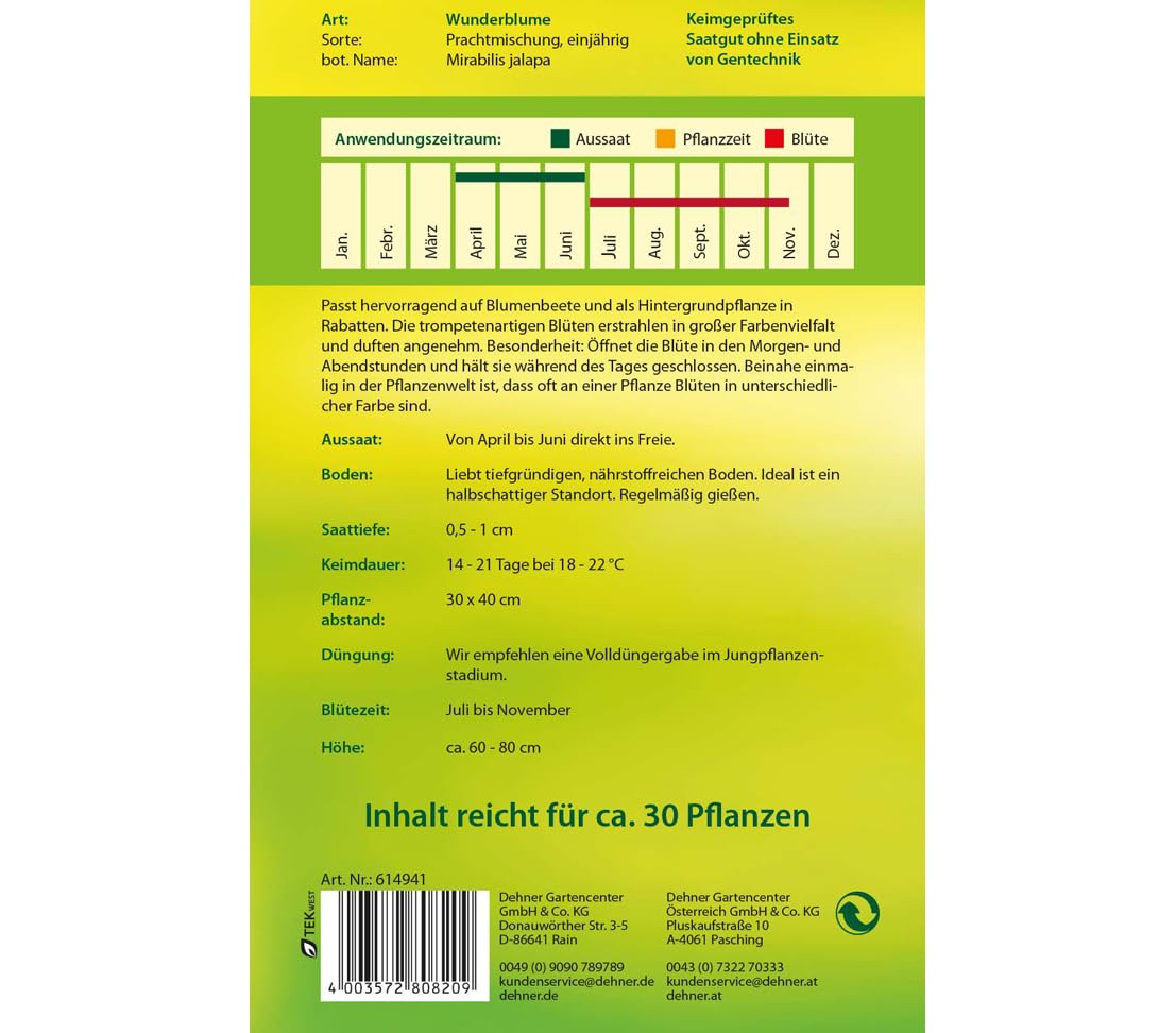 dehner-wunderblume-prachtmischung-blumensamen-5er-pack image 2