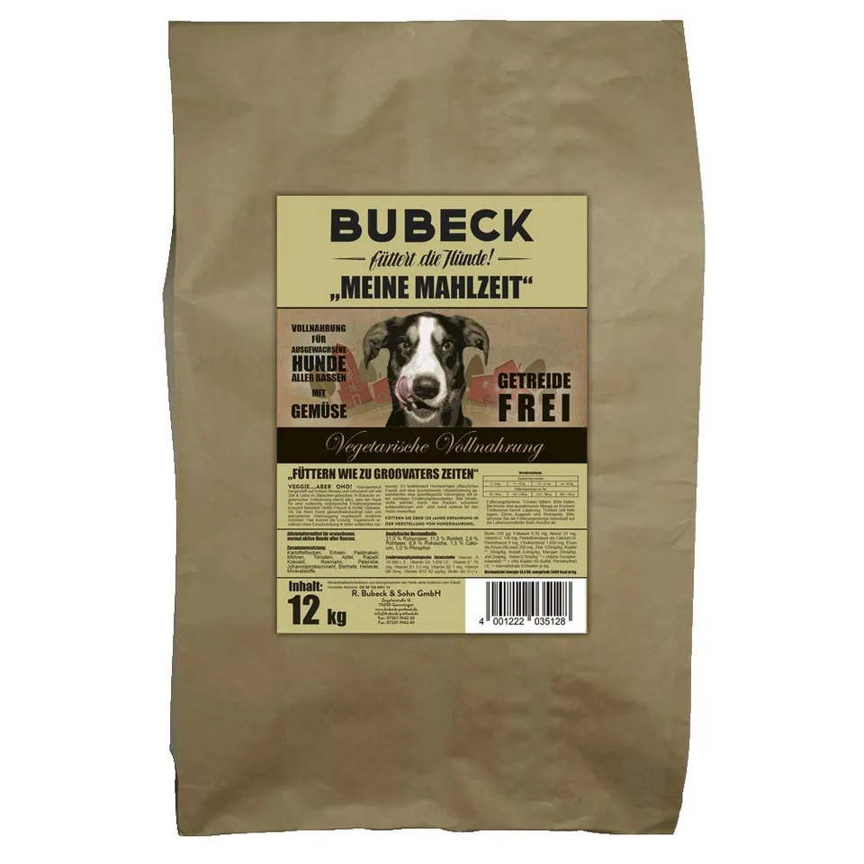 bubeck-trockenfutter-vegetarisch-12-kg-hundefutter-getreidefrei image 1