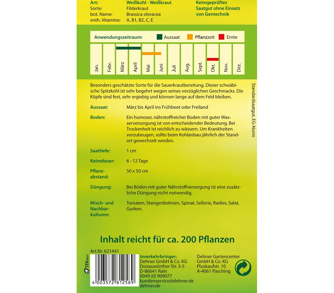 dehner-wei-kohl-filderkraut-gem-sesamen-5er-pack-sauerkraut image 2