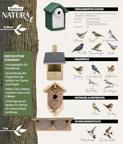 dehner-natura-jonna-nistkasten-holz-32mm-einflugloch-grau image 7