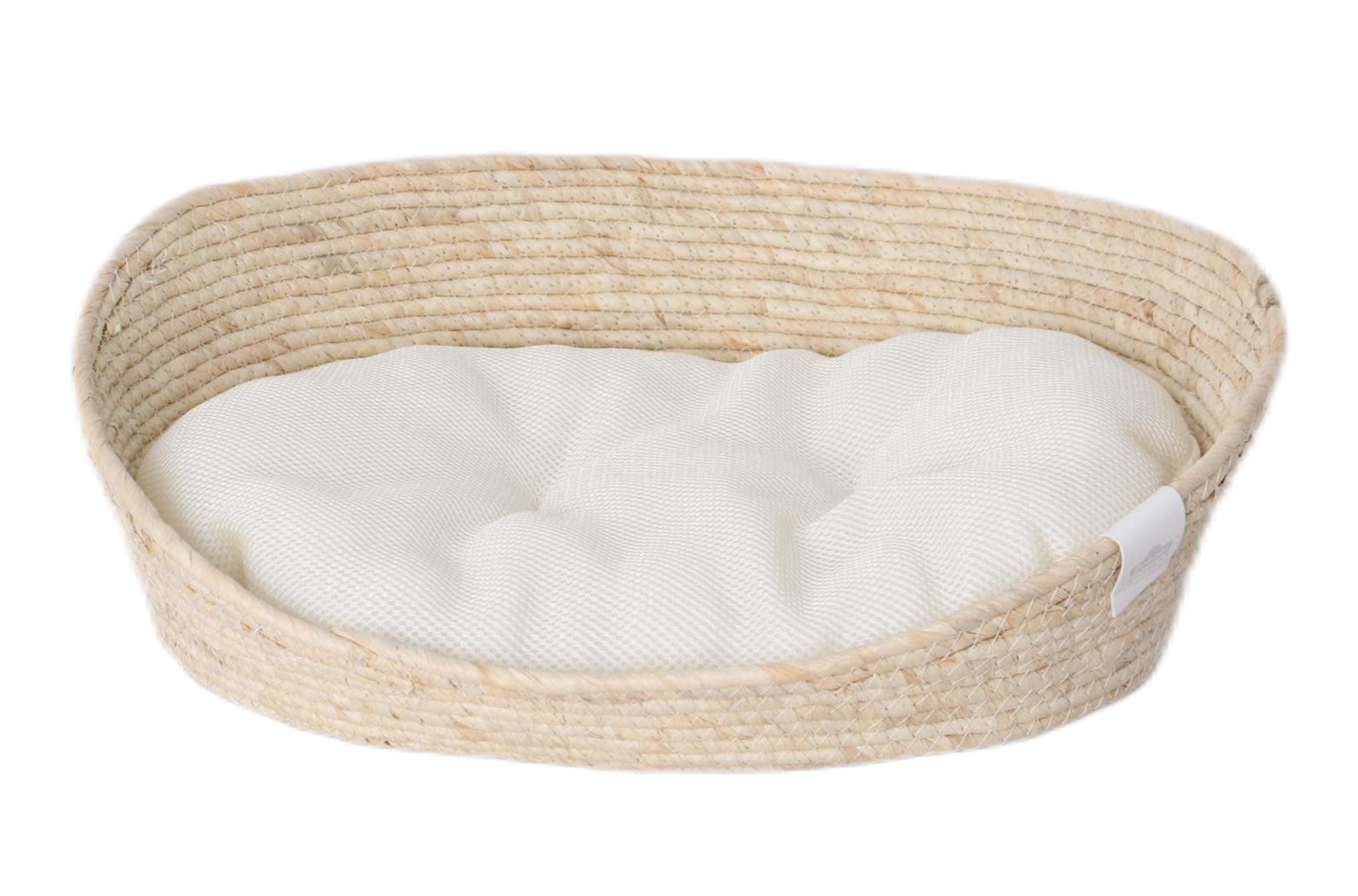 dehner-lovely-tiefer-schlaf-tierbett-l-oval-beige-58-cm image 2