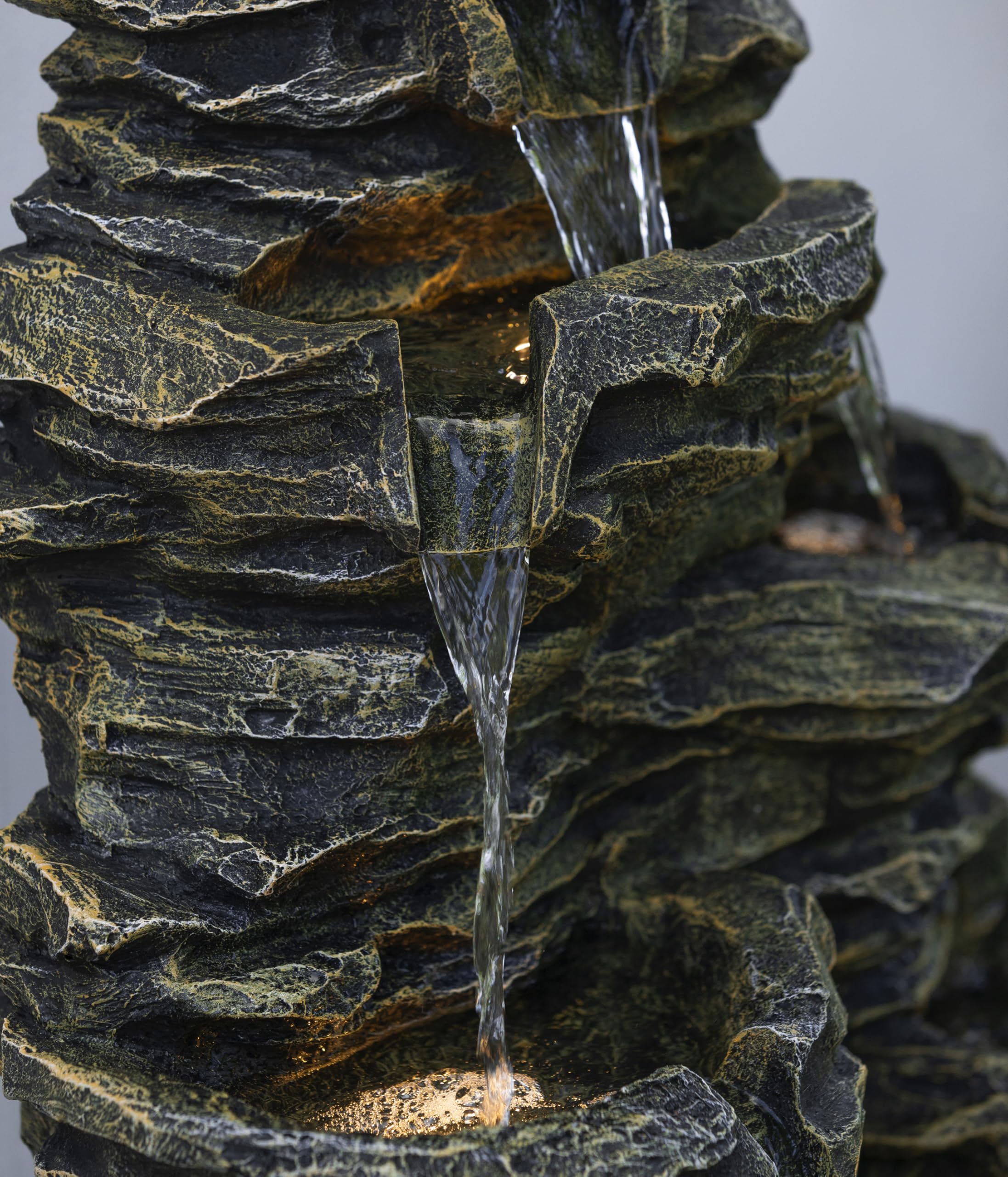dehner-salto-gartenbrunnen-mit-led-polyresin-grau-warmwei image 7