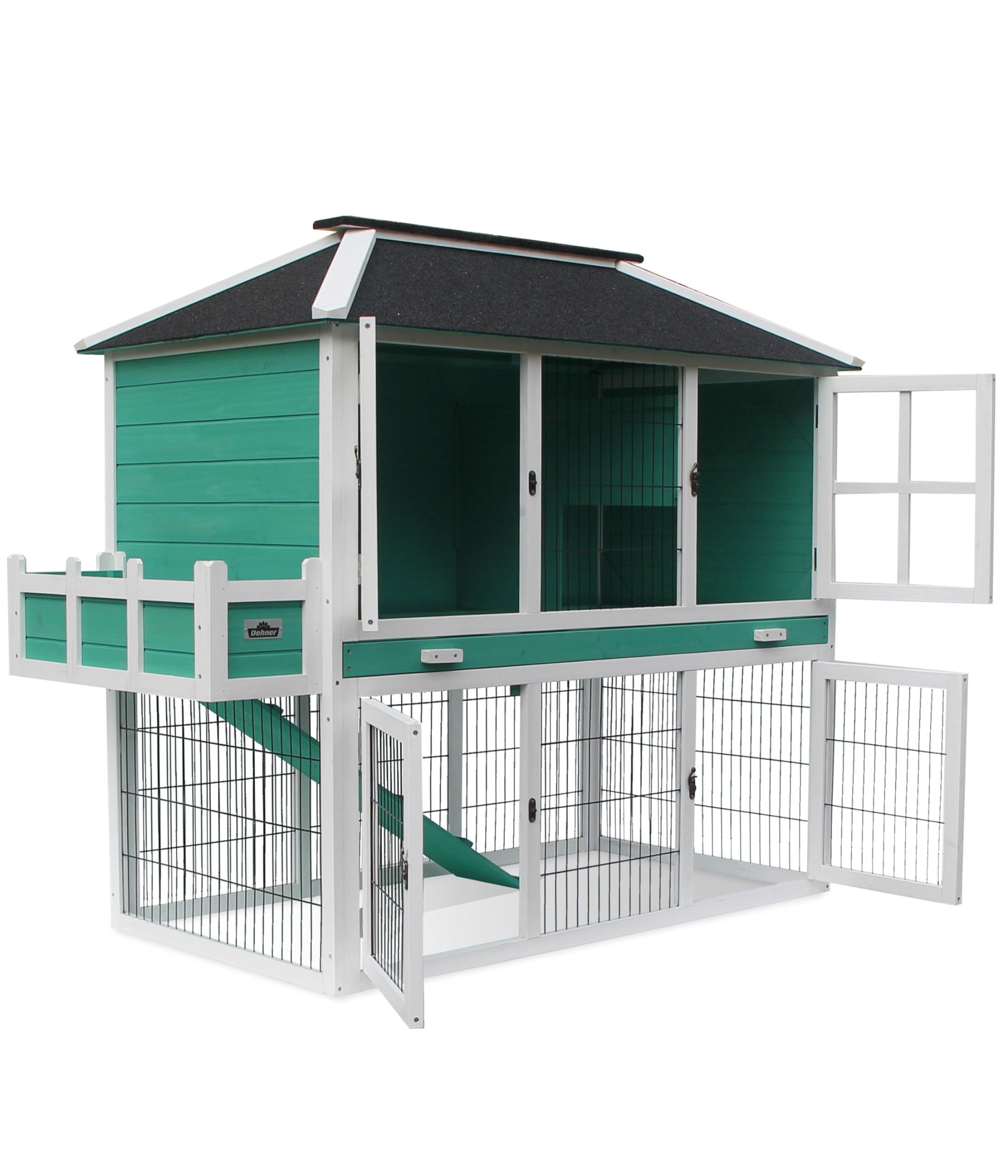 dehner-happy-home-palazzo-kaninchenstall-tannenholz-145-cm-wei image 3
