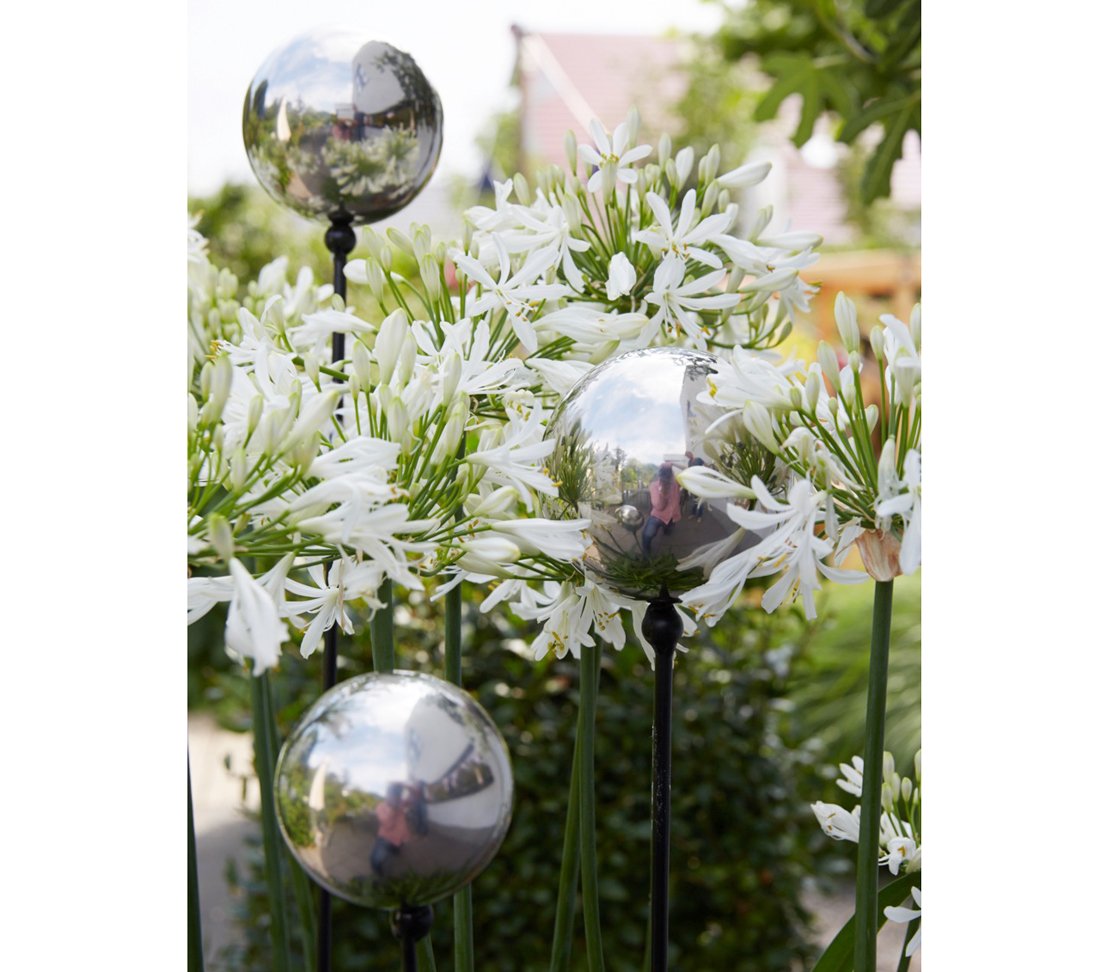 dehner-edelstahlkugel-poliert-deko-kugel-silber-15cm image 2