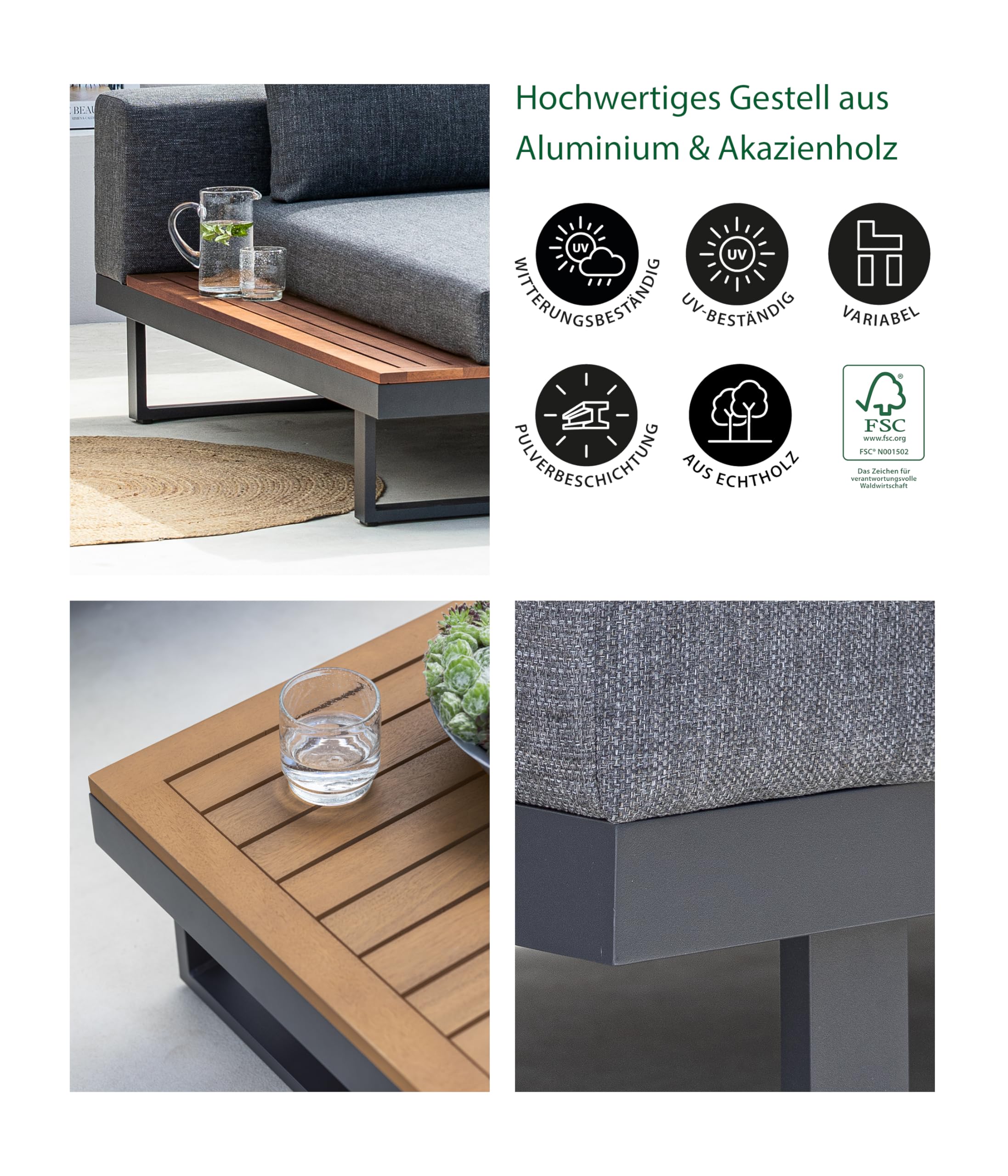 dehner-riva-gartenlounge-3-teilig-4-sitzer-schwarz image 4