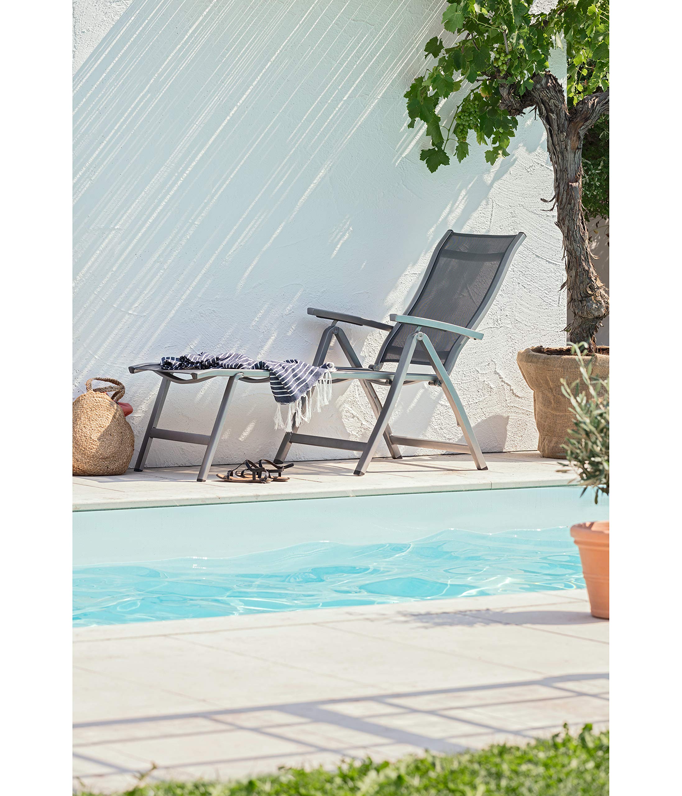 dehner-chicago-relaxliege-sonnenliege-grau-180-cm image 2