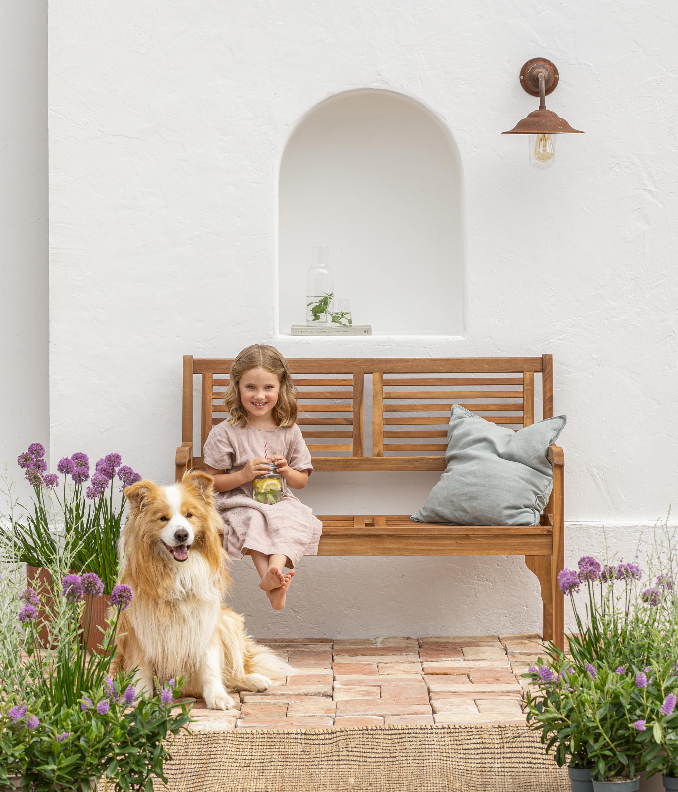 dehner-douglas-klappbank-akazie-2-sitzer-119-cm-natur image 2