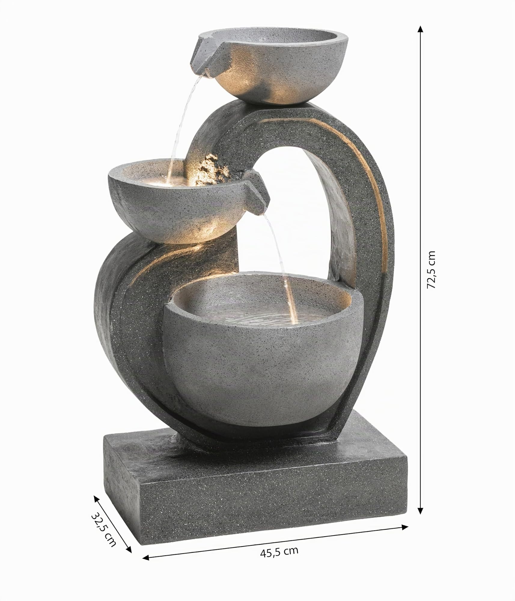 dehner-gartenbrunnen-heart-led-polyresin-grau image 5