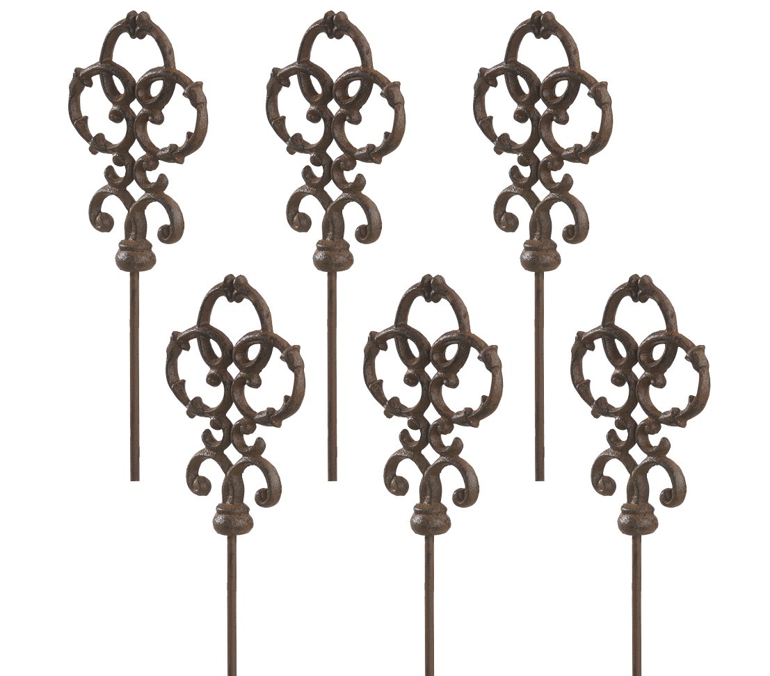 dehner-ornament-gartenstab-kreis-gusseisen-140-cm-6-st-ck image 1