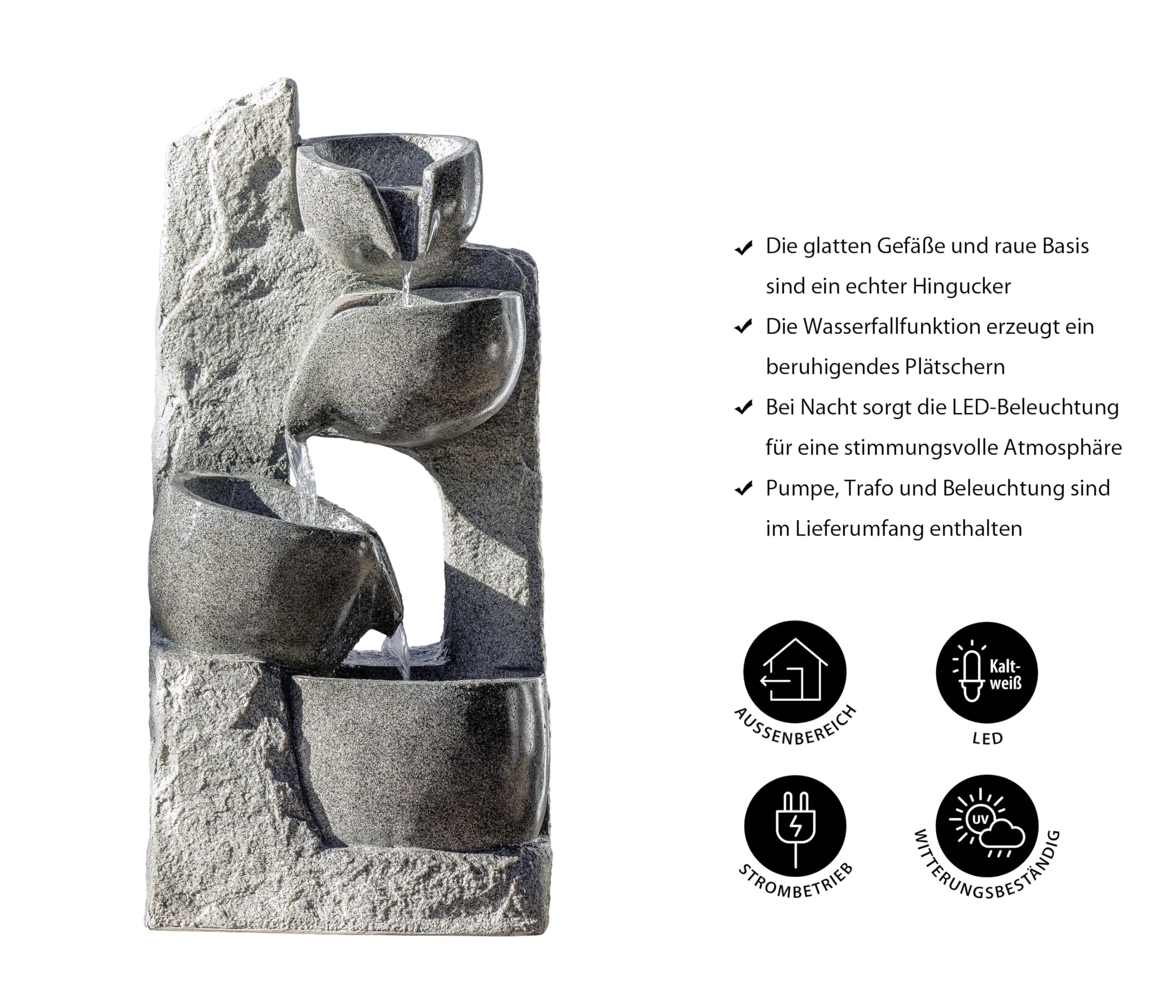 dehner-circ-gartenbrunnen-led-polyresin-grau-mit-pumpe image 3