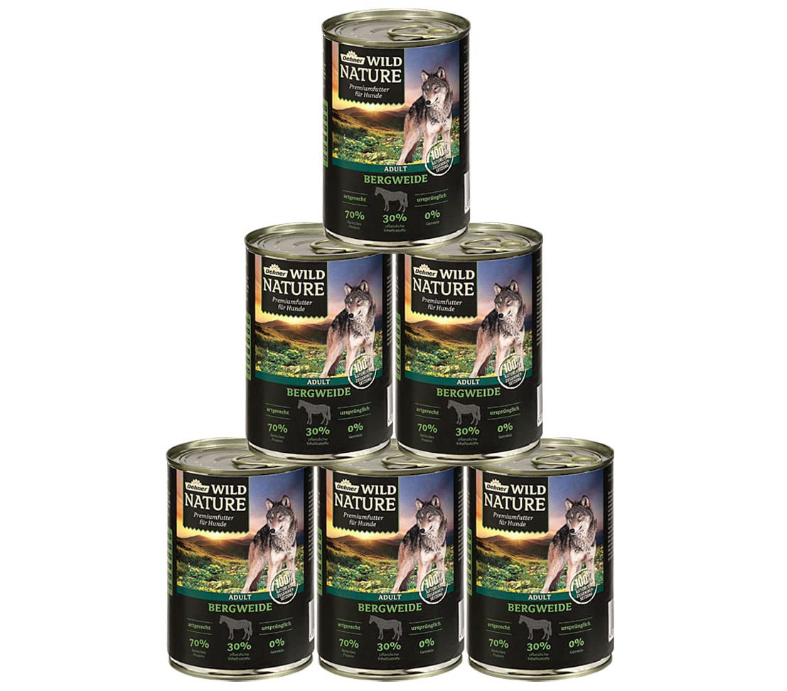 dehner-wild-nature-hundefutter-pferd-nassfutter-6x400-g-getreidefrei image 1